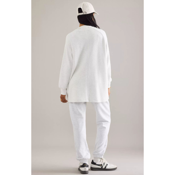 VARLEY Augusta Zip Through Cardigan Crew Neck Raglan Sleeve Oversized XS Gray - Picture 9 of 11